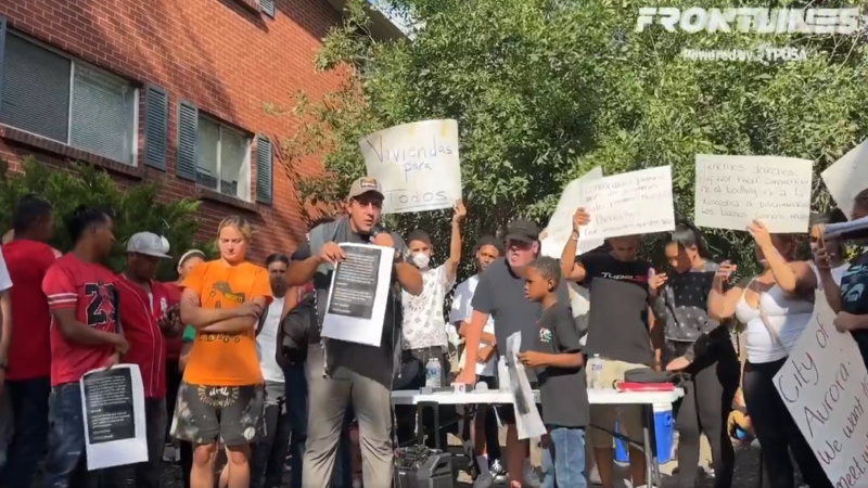 Government-Funded Communist Group Holds Protest Claiming No Gangs Are At Aurora, Colorado Apartment Complex