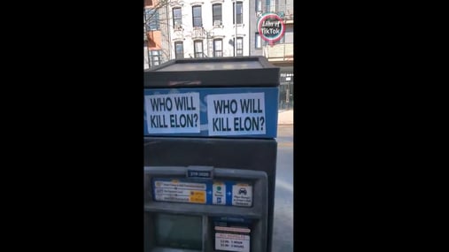 Image for ‘Who Will Kill Elon?’ – Shocking Stickers Found In Brooklyn, New York article