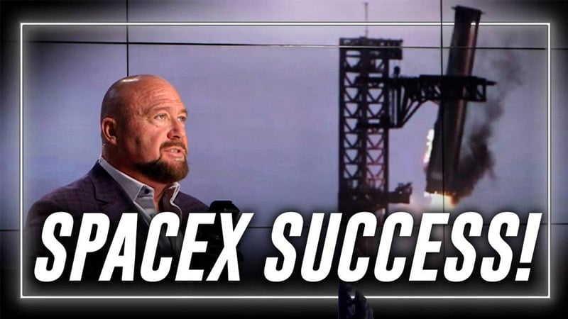 Alex Jones Responds To SpaceX Starship Flight 7’s Second Successful Capture Of The Returning 33-Story Primary Booster