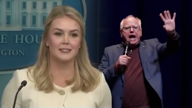 ‘He’s Living A Sad Existence’: WH Press Sec. DECIMATES Gov. Tim Walz for Celebrating Tesla Stock Slide