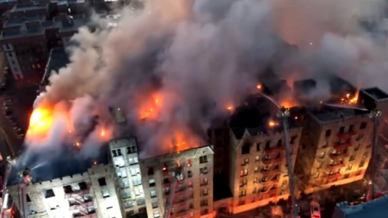 Massive Fire Erupts in New York City as Los Angeles Burns