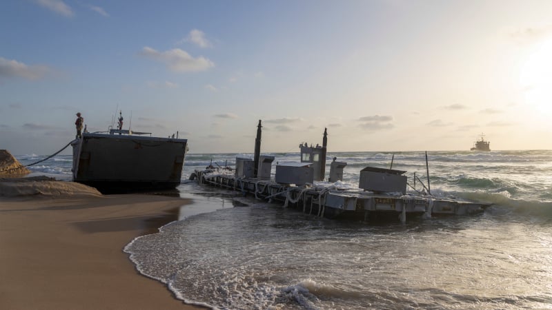 Biden’s $320 Million Gaza Pier Has Detached and Drifted Onto Israeli Beach