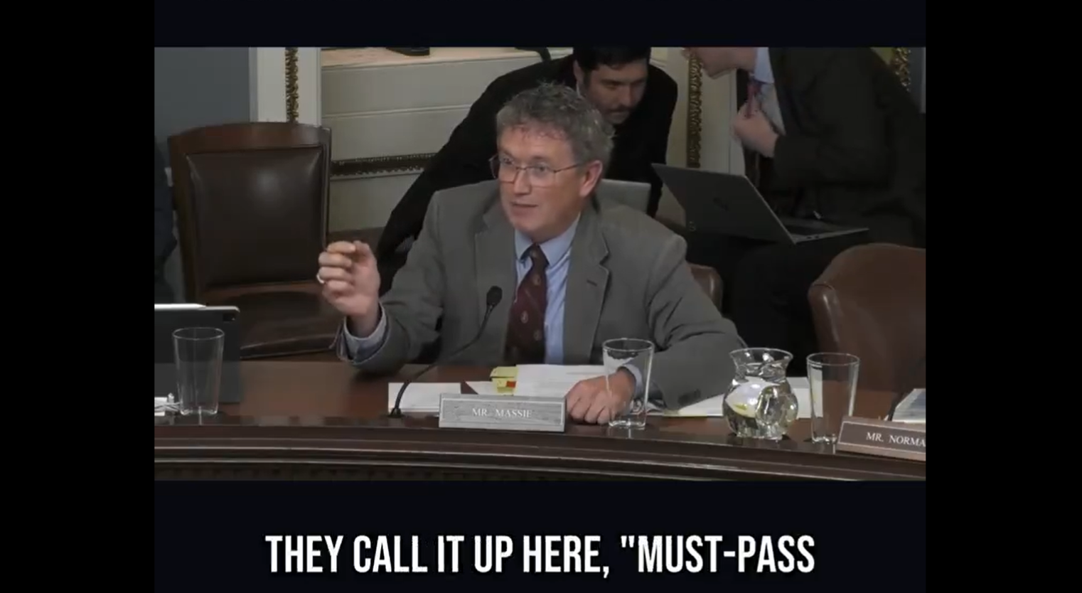 Watch Rep. Thomas Massie Expose House Speakers Weaponizing Christmas To Force Politicians To Pass Government Funding