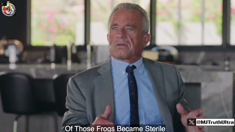 Watch: RFK Jr. Tells Jordan Peterson Atrazine – Found in Drinking Water – Sterilizing, Turning Frogs Gay