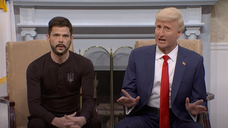 Watch: ‘SNL’ Mocks Fiery Trump-Zelenksy Meeting, Musk’s Chainsaw Stunt