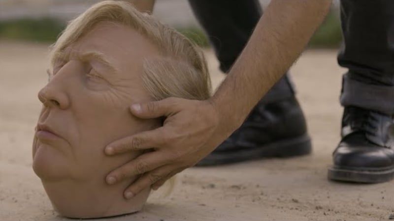 LA Art Installation Allows Visitors To Play Soccer with Trump’s Head