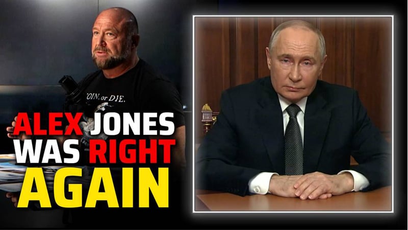 VIDEO: Watch Alex Jones Predict What Vladimir Putin Was Going To Say About Russia’s Ballistic Missile Test Against Ukraine 10 Minutes Before Putin Repeated What Jones Said Word For Word