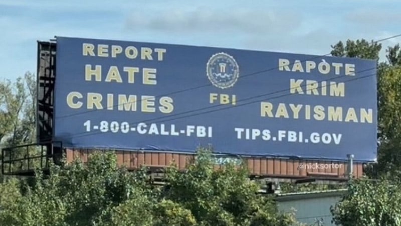 FBI Puts Up Billboards in Haitian Creole Encouraging People to Report ‘Hate Crimes’ in Springfield