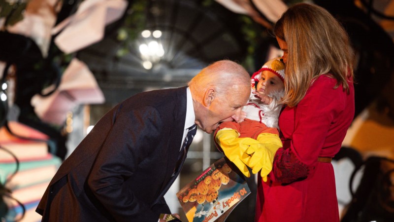 Watch Live: Trashman Trump Trolls Dems With Garbage Truck & Safety Vest While Biden Bites Babies At White House