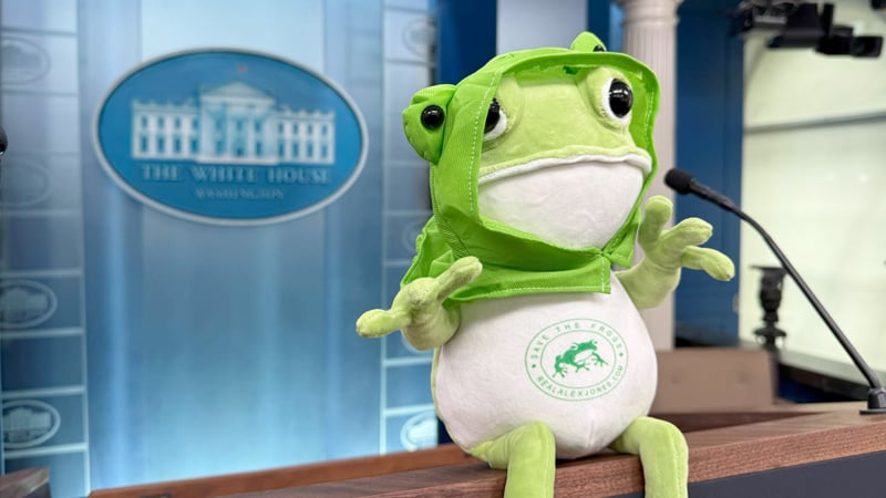 Infowars Frog Infiltrates White House!
