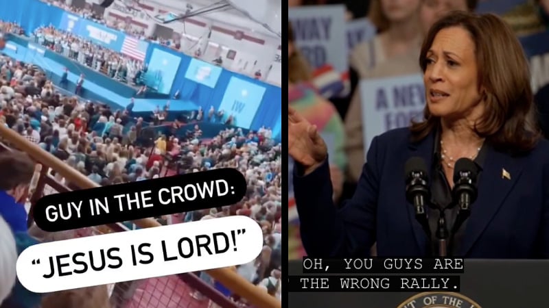 Kamala Tells Rally-Goers Yelling ‘Jesus is Lord’ They’re ‘At Wrong Rally’