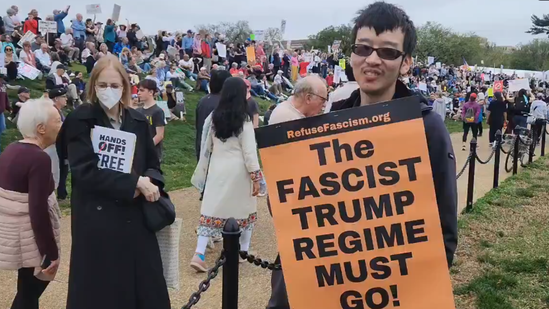 Watch: Uneducated Anti-Trump Protesters Given Free Signs & Scripts By Communist Organizers