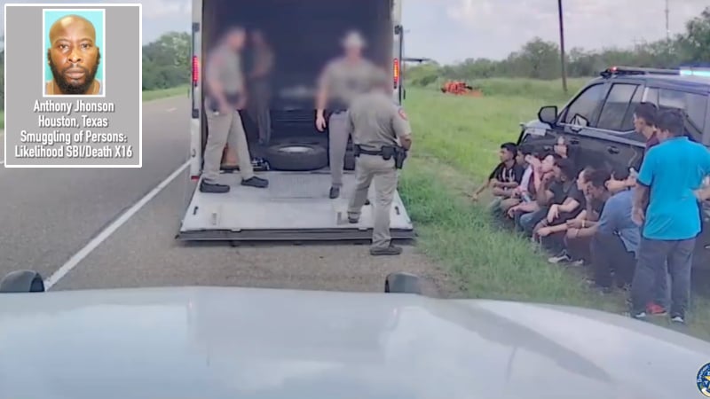 WATCH: Texas Troopers Find 16 Illegals Hiding Behind False Wall in Cargo Trailer