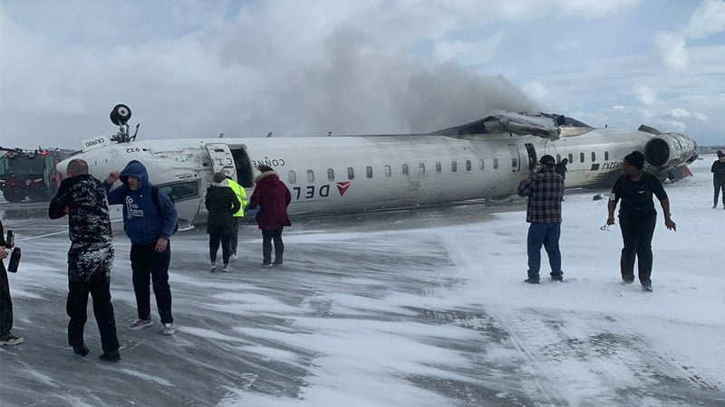 Delta Regional Jet Crashes At Toronto Pearson Airport