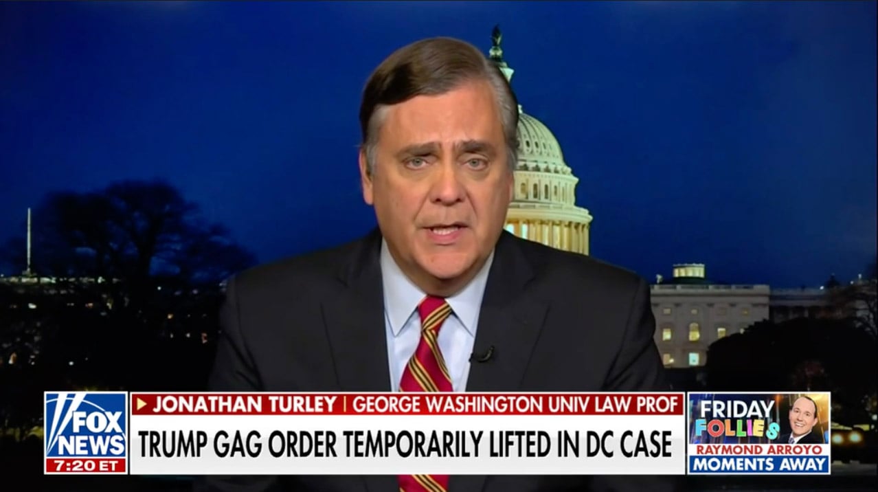 Jonathan Turley: Trump Gag Order ‘Unconstitutional’