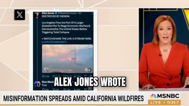 Must Watch: Psaki Blasts Trump, Elon Musk & Alex Jones for Spreading ‘Misinformation’ Over LA Wildfires Response