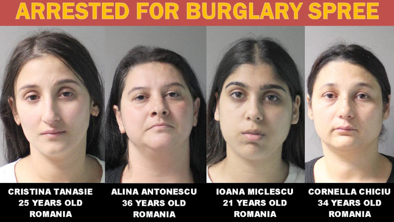 All-Female Romanian Burglary Gang Arrested on Long Island, NY