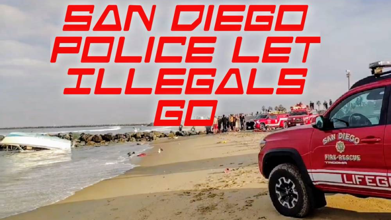 Watch: Boat Carrying Illegal Invaders Crashes At San Diego Beach & Police Let Them Loose!