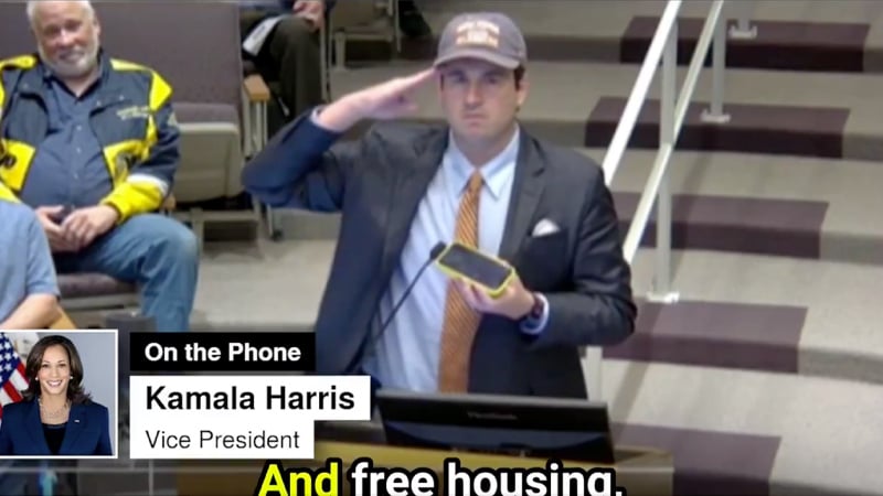 Watch: Cackling ‘Kamala Harris’ Phones into City Council Meeting Pushing Free Handouts for Illegals