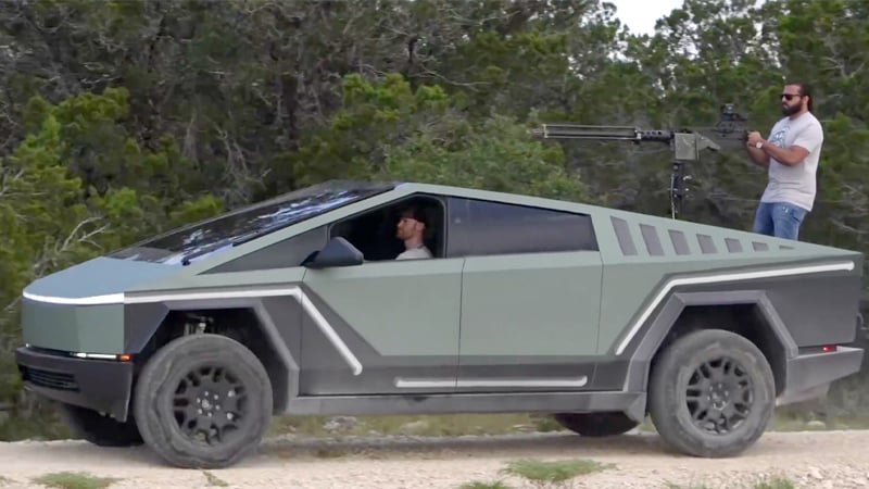 Watch: Gun Turret Mounted to Back of Cybertruck, as 2A Enthusiast Recreates Halo’s ‘Warthog’