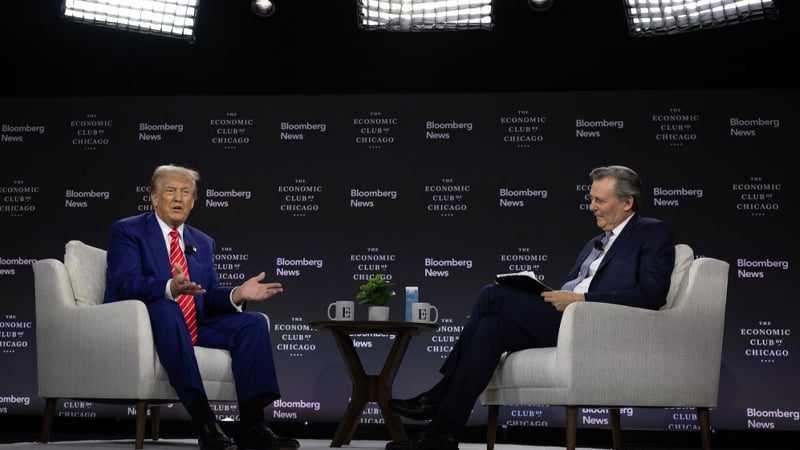 Trump DOMINATES Hostile Bloomberg Economic Interview — AFTER KAMALA DECLINES INVITE