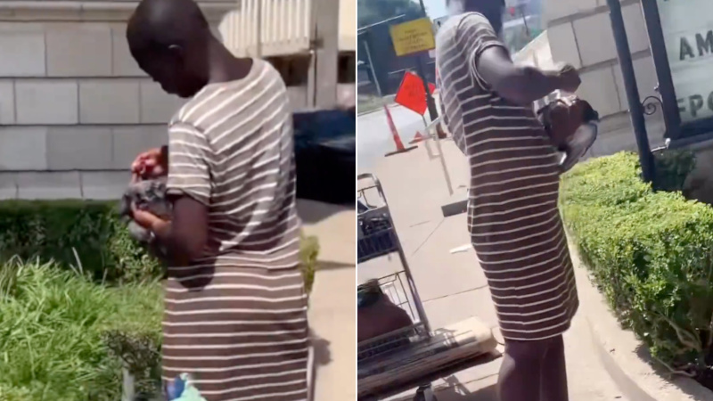 Shock Video: Woman ‘Marinates Live Bird’ on Dallas Sidewalk