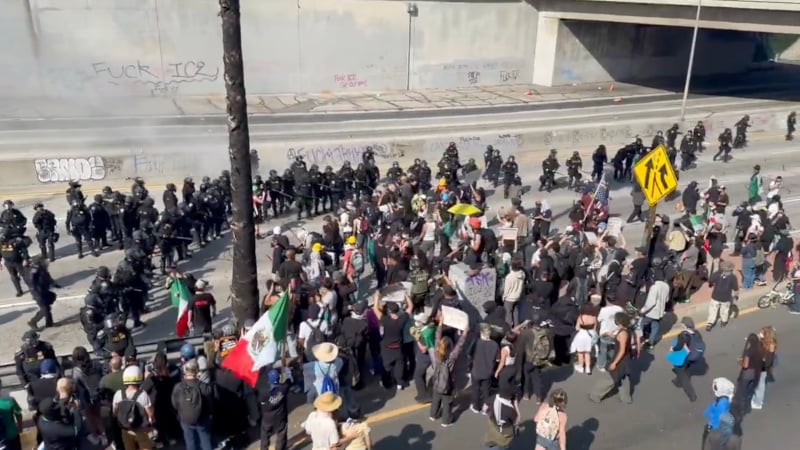 BREAKING: Open-Borders Radicals Shut Down Los Angeles Freeway as “Tens of Thousands” Protest Trump Illegal Immigration Crackdown