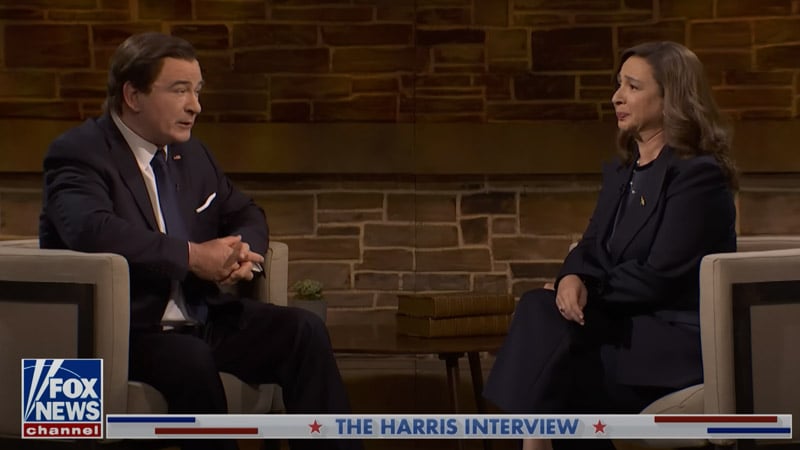 Watch: Alec Baldwin Returns to ‘SNL’ to Spoof Bret Baier in Kamala Harris Interview