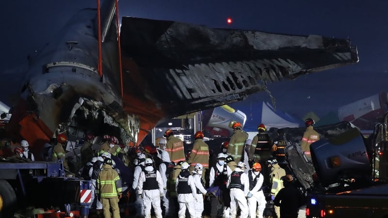 Plane Crashes in South Korea, 179 Feared Dead