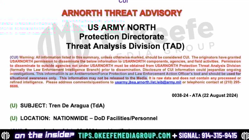 Leaked Army Advisory Warns of Venezuelan Gang Violence in Major Cities