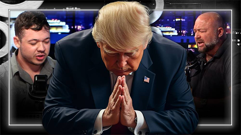 EXCLUSIVE: Kyle Rittenhouse & Alex Jones Pray for Donald Trump’s Safety 