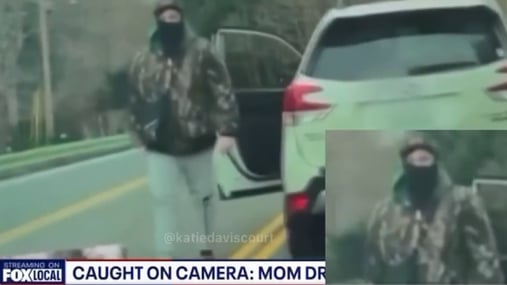 Image for Watch: Masked Man Demands Woman Sell Her Tesla ‘Nazi Car’ In Frightening Road Rage Incident article