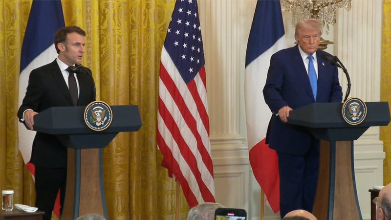 Live: President Trump Holds Joint Press Conference With French President Macron Over Ukraine Peace Talks