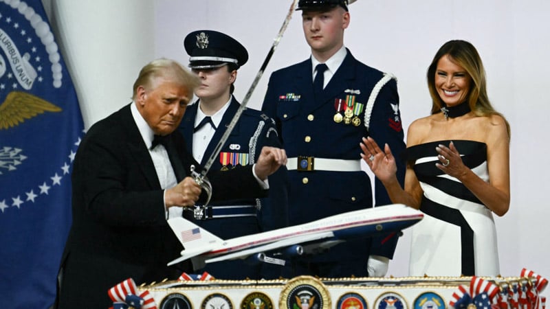 Watch: Trump Performs Signature Dance with Sword at Inauguration Ball