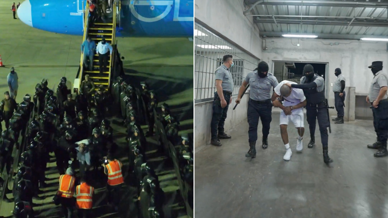 WATCH: US Delivers Planeload of Foreign Gangbangers to Supermax Prison in El Salvador