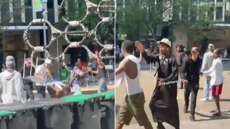 WATCH: African, Venezuelan Illegals Brawl in Manhattan