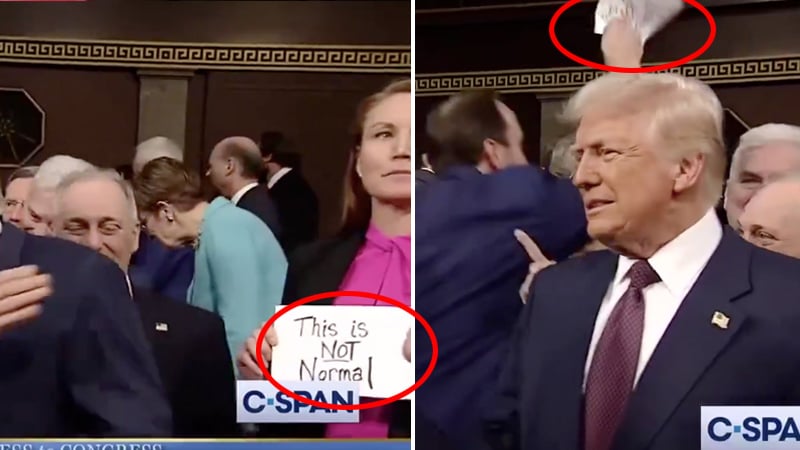 ‘No One Will Disrespect Trump in Front of Me’: Congressman Rips Anti-Trump Sign From Deranged Leftist Ahead of Speech