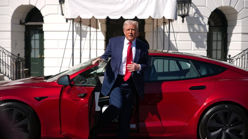 Image for BREAKING: Trump Says He Will Label Violence Against Tesla Dealers Domestic Terrorism article