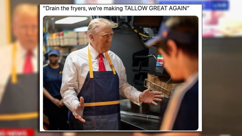 Trump McDonald’s Stunt Sparks Calls for Fast Food Giant to Bring Back Beef Tallow Frying Oil