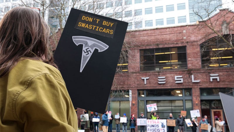Musk Reveals Soros-Backed ActBlue Behind Violent Protests at Tesla Stores