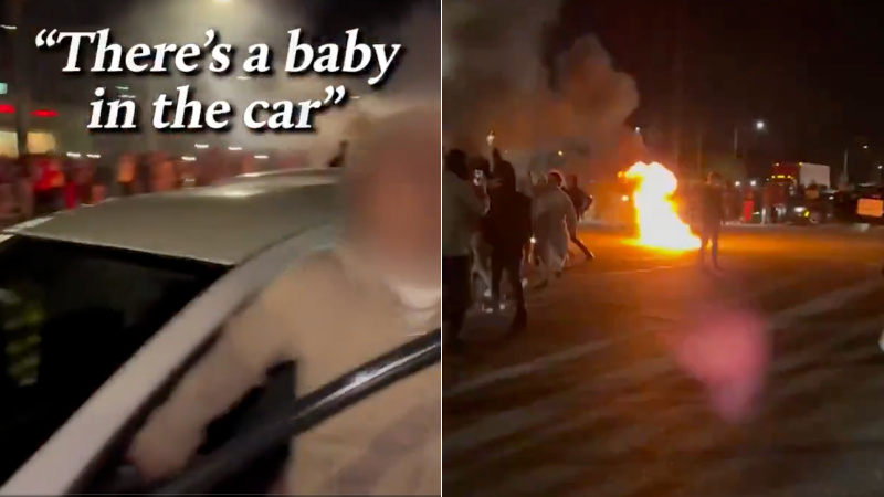 Shock Video: Thugs Attack Innocent Motorists During Fiery ‘Street Takeover’ in Florida Shock Video: Thugs Attack Innocent Motorists During Fiery ‘Street Takeover’ in Florida