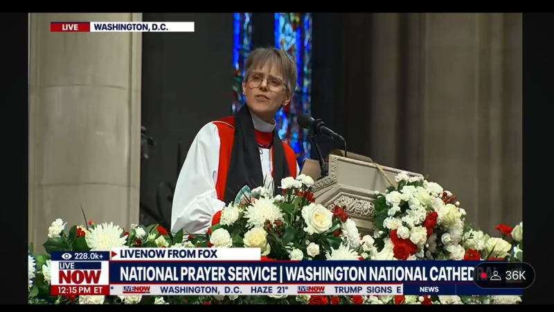 Female Bishop Lectures Trump & Vance In Politicized Sermon At National Prayer Service, Asks POTUS To Protect Trans Kids And Illegals