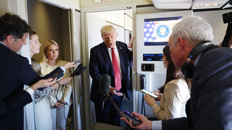 Watch Live: Trump Bans Reuters, AP & Bloomberg From Air Force One To Limit Deep State Intel Agency Spying
