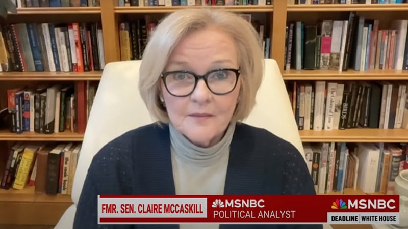 McCaskill: ‘I’m Bitter’ Trump Didn’t Pay ‘Higher Political Price’ for January 6