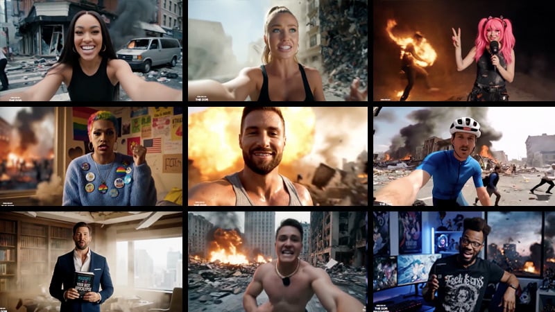 VIDEO: AI Imagines What Influencers Would Be Like During Nuclear Apocalypse