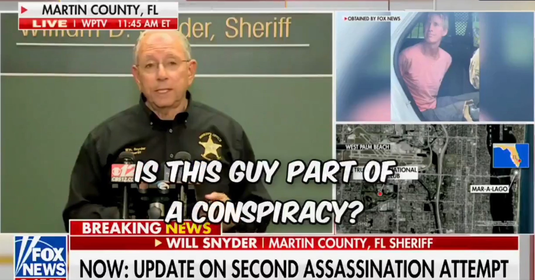 Florida Sheriff Asks If Trump Golf Course Gunman Had Help – “Is This Guy Part Of A Conspiracy?”