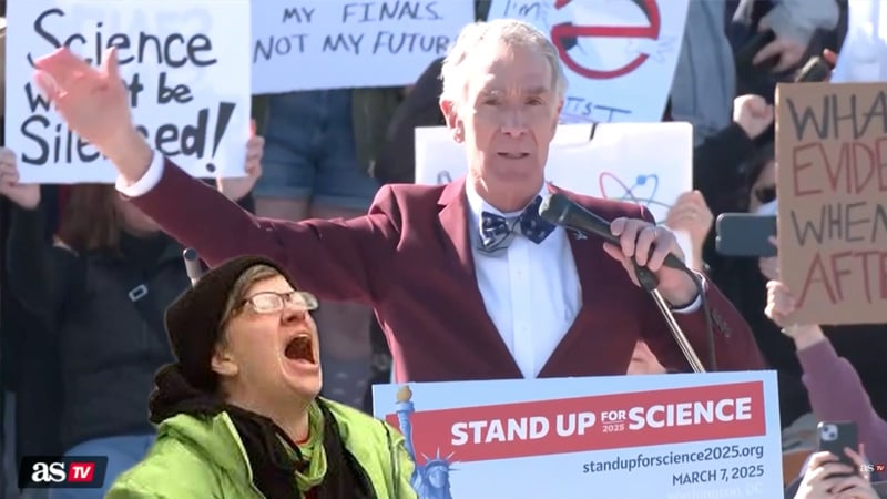 Insane Footage: Bill Nye Caught Giving NAZI Salute During Speech