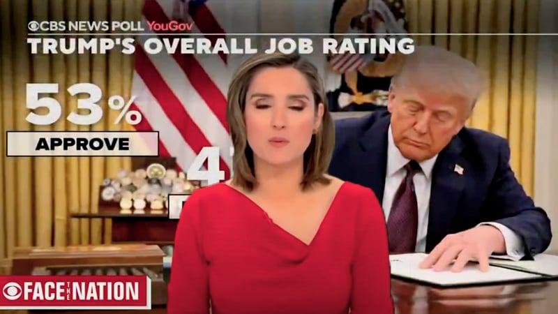 Trump Approval Rating 53%, CBS Begrudgingly Notes