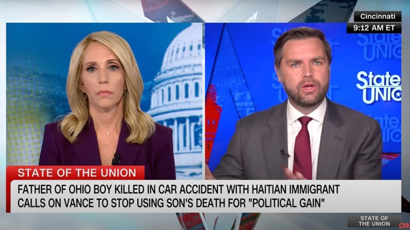 HEATED: J.D. Vance & CNN’s Dana Bash Spar Over Springfield Migrant Crisis