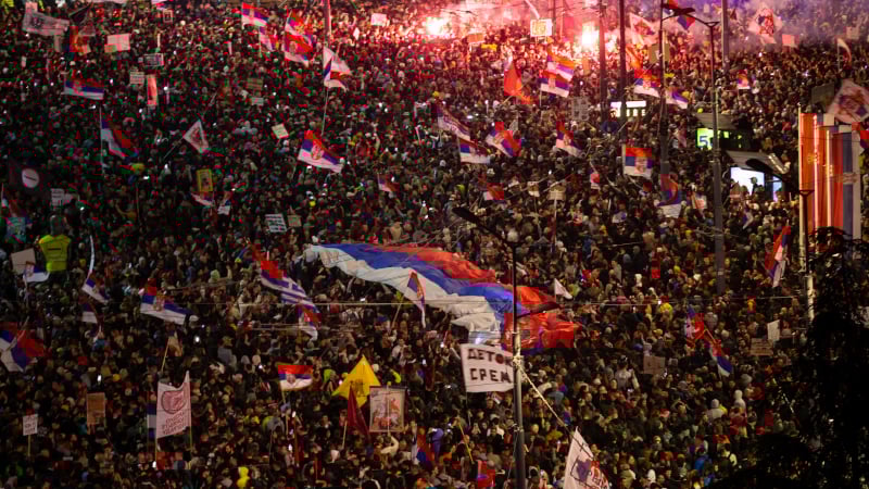 Largest Anti-Government Protest in Serbia’s History Takes Over Belgrade